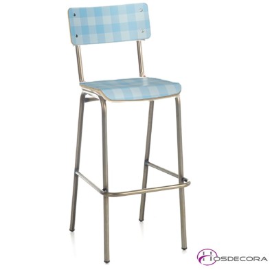 Taburete alto Quinto para bares estilo Vichy