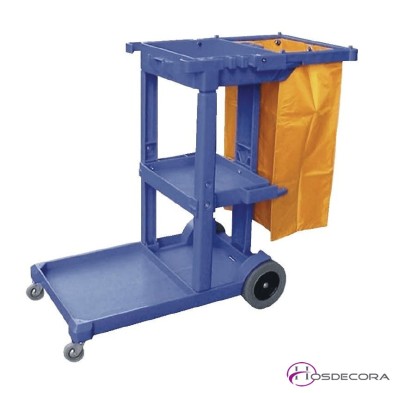 Carrito de limpieza azul
