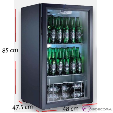 Armario frío para latas 1 P cristal - 52 L- 80 W