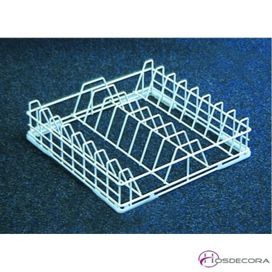 Cesto para platos de alambre 40x40 cm