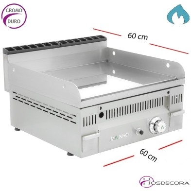 Plancha a Gas Cromo Duro 60x60 cm -20mm-PC-60-N