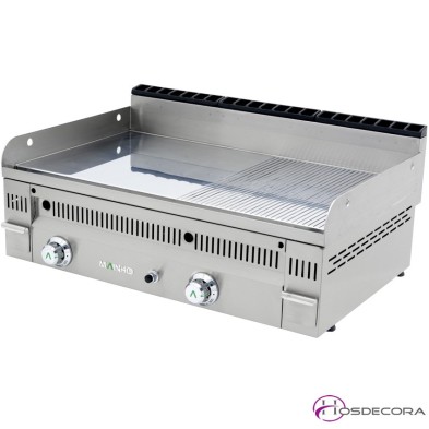 Plancha a Gas Cromo Duro 90x60 cm -20mm-PC-90-N