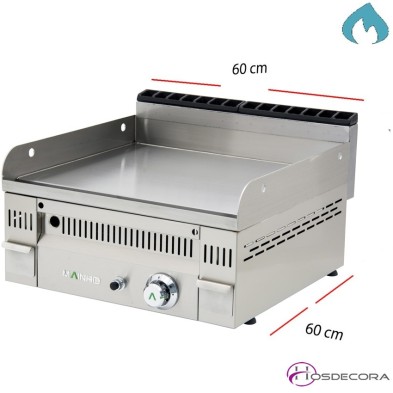 Plancha a Gas Acero 60x60 cm -20mm-PL-60-N