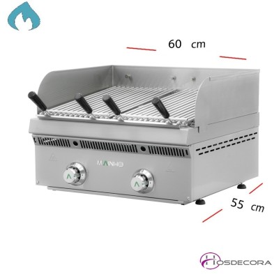 Barbacoa a gas Inox-Varillas 60x55 cm -PBV-60