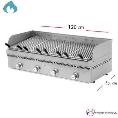 Barbacoa a Gas Inox-Varilla 120x50 cm -PBV-120