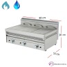 Barbacoa de Agua a Gas Inox-Varilla 90x55 cm -NG-90