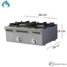 Cocina a Gas Sobremesa 60x50 -12Kw- ELE-62G