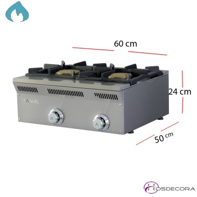 Cocina a Gas Sobremesa 60x50 -12Kw- ELE-62G