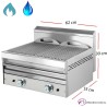 Barbacoa de Agua a Gas Inox-Varillas 62x55 cm-NG-62