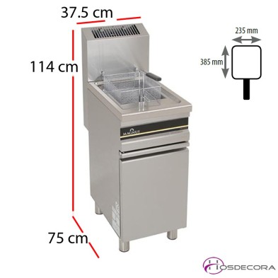 Freidora con mueble a gas 20 litros 14 kW
