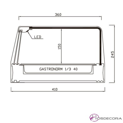 Vitrina de Tapas refrigerada 20R-F4