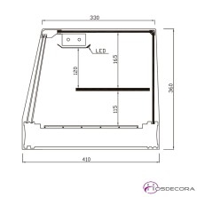 Vitrina Sushi con estante SHS-120iE