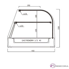 Vitrina Tapas DOBLE Estante ABF-4C