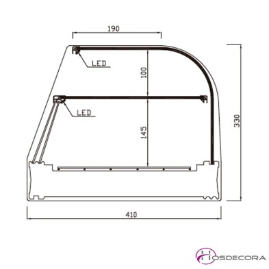 Vitrina Tapas fría Estante ABF-120C