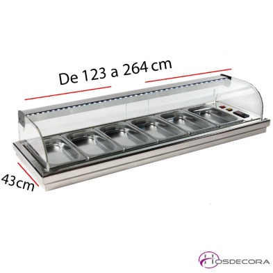 Vitrina para encastrar en barra MFR-6