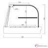 Vitrina para encastrar con estante 08-MFR-120E+