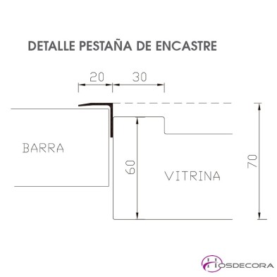 Vitrina tapas bandejas GN para encastrar 08-CST-F6+