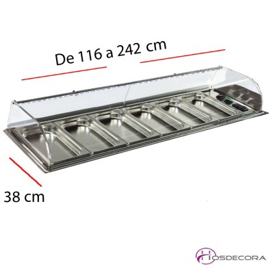 Vitrina tapas bandejas GN CST-F6