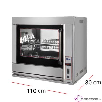 Asador eléctrico de 4 balanceras  para 16/20 pollos