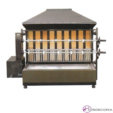 Asador de pollos leña 2 espadas 10 pollos 75-A-2/10