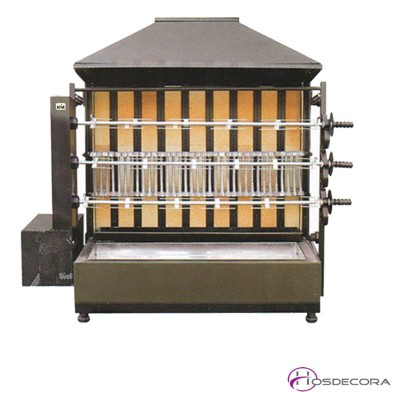 Asador 3 espadas 15 pollos leña 75-A-3/15