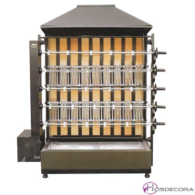 Asador 5 espadas 25 pollos 75-A-5/25 de leña