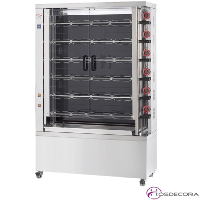 Asador de 30 pollos 6 espadas resistencias vitrocerámicas