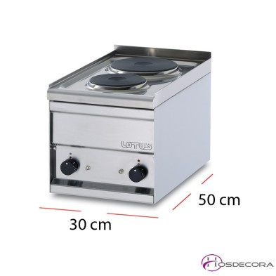 Encimera de cocción monofásica 30x50 cm 2,5kW