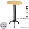 Mesa Alta de Bar Tablero Melamina Ø 60 cm - Paplon