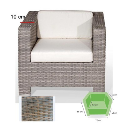 Sillón de bar de ratan con cojin GIBRALEON