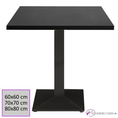 Mesa cafetería Melamina cuadrada interior - Rueda