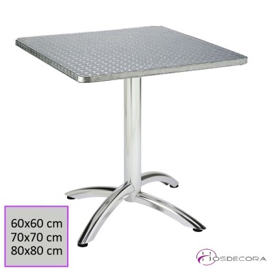Mesa terraza aluminio cuadrada - Pomer