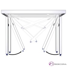 Mesa plegable Fondo 40 - Largo 110 a 130 cm