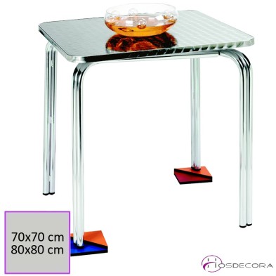 Mesa terraza apilable acero inox Lugros