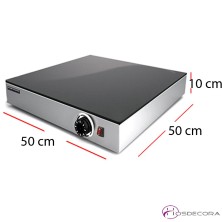 Placa caliente pequeña de cristal templado sobremesa