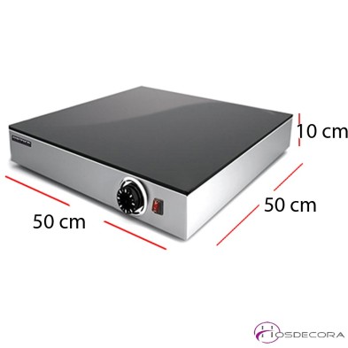 Placa caliente pequeña de cristal templado sobremesa