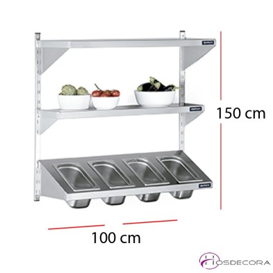 Estantería de pared para ingredientes