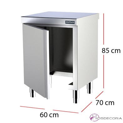 Mueble central sin base para cubo fondo 70