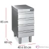 Mueble con encimera central 4 cajones fondo 60