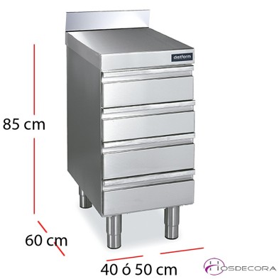 Mueble mural con 4 cajones fondo 60