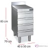 Mueble mural con 4 cajones fondo 60