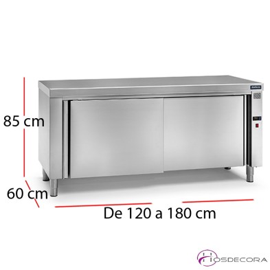 Mesa caliente central fondo 60