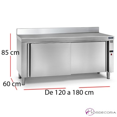 Mesa encimera mural caliente fondo 60