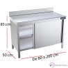 Mueble encimera mural puertas fondo 50 - Largo de 80 a 200 cm