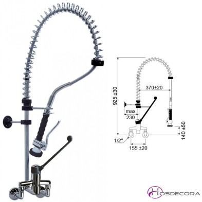 Grifo de ducha monomando de pared 34-549886