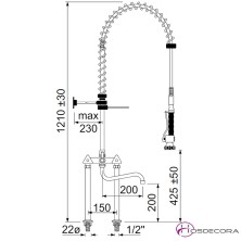 Grifo monobloc de ducha 2 orificios 34-548829