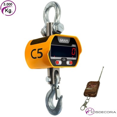 Bascula de Gancho C5 de 3000 kg (1 kg) 46-C5-3T