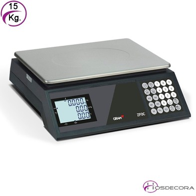 Balanza de sobremesa con doble visor XFOC-15KRS con conexión