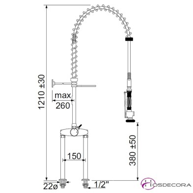 Grifo ducha monomando 2 orificios 34-547213