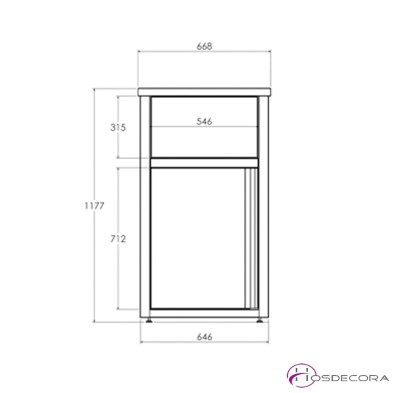 Contenedor fast food para desperdicios